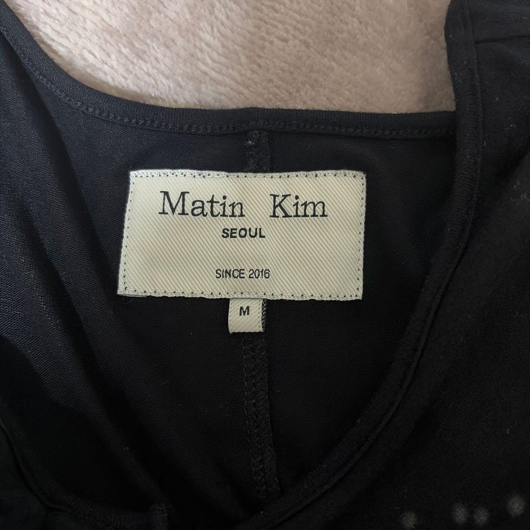 Matin Kim マーティンキム ヘンリーネック シャーリングトップス ロンT