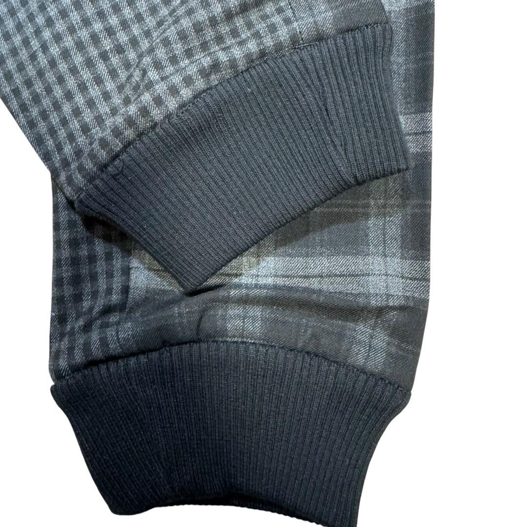【美品】1piu1uguale3/クレイジーチェックリブパンツ/グレー系3