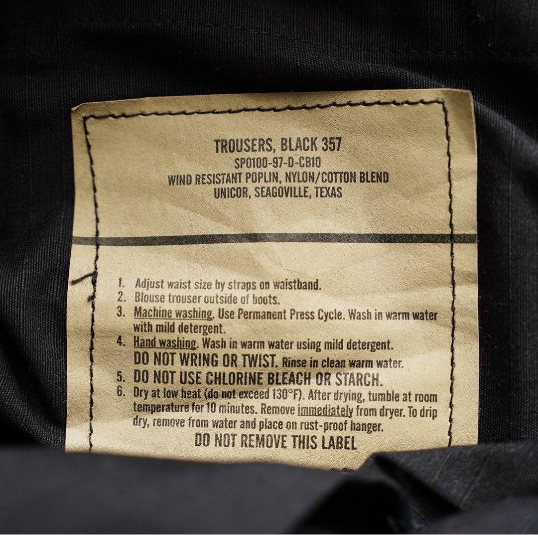 【希少】90s アメリカ軍 実物 Black357 BDUパンツ　USA製