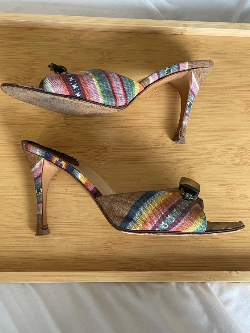 ディオール ヴィンテージ ヒール ミュール 鍵 サンダル dior