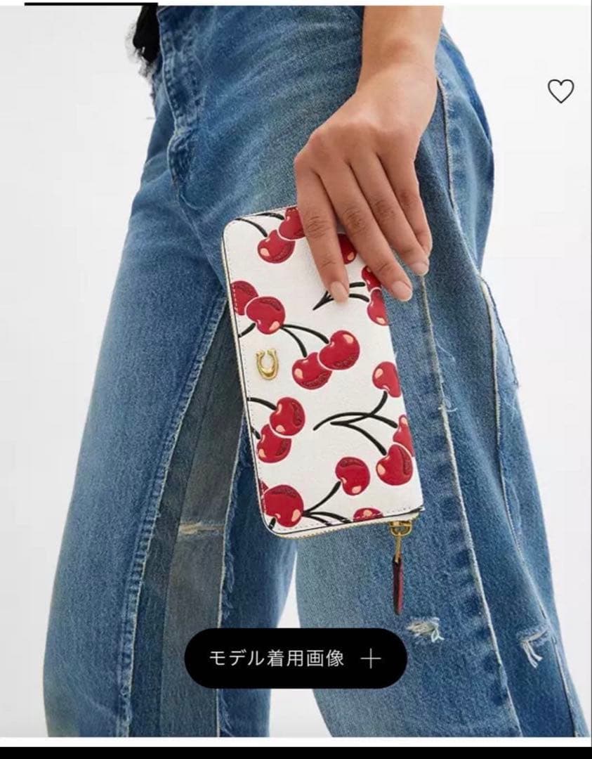 COACH長財布　チェリー