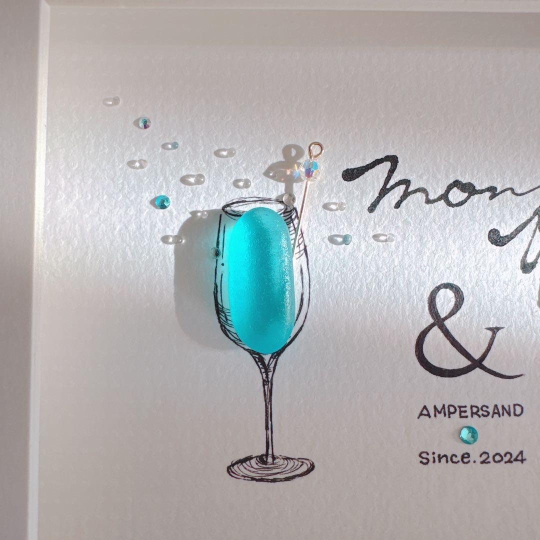 ꫛꫀꪝ✧‧˚シーグラスアート「Mon bijou/私の宝石」書アート　レアカラー