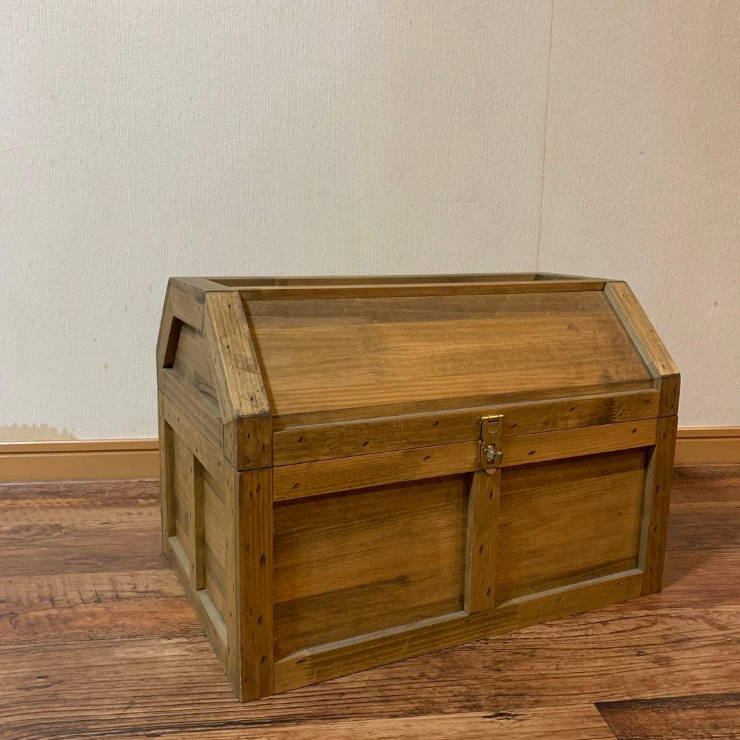 【るるるん】海賊宝箱 ■ アメリカン雑貨 木箱　アンティーク風木箱