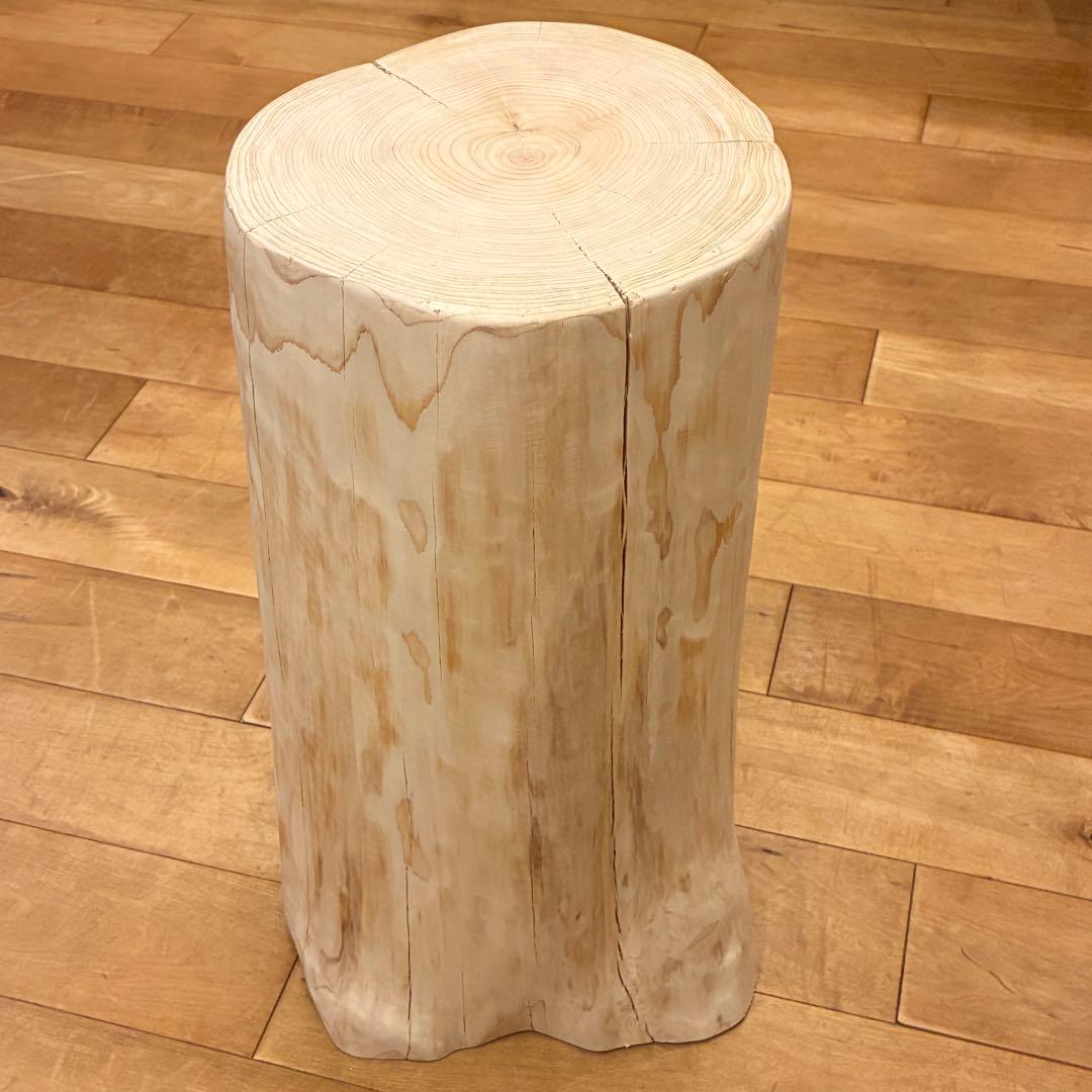 檜　丸太　椅子　スツール　No.1345