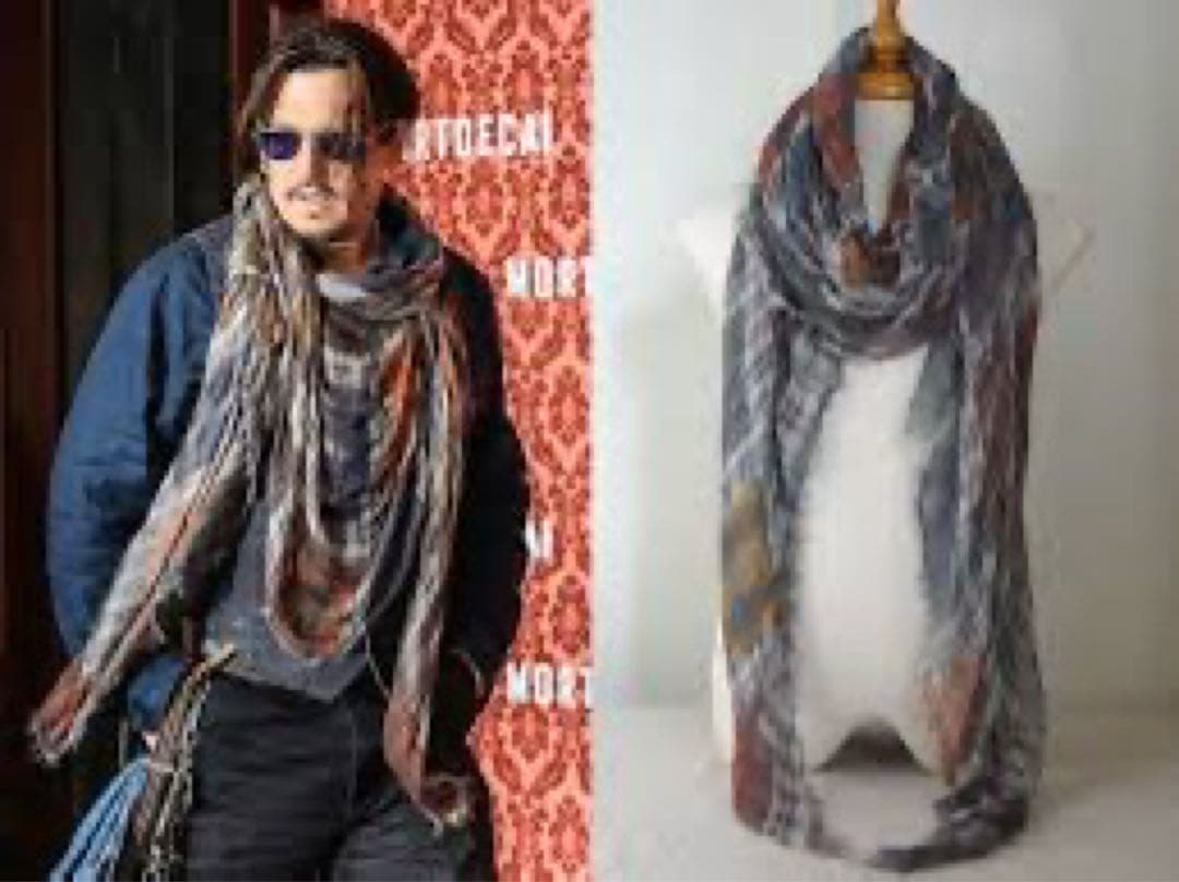 ジョニーデップ着用　ファリエロサルティ　マルチカラーチェック柄コットンストール