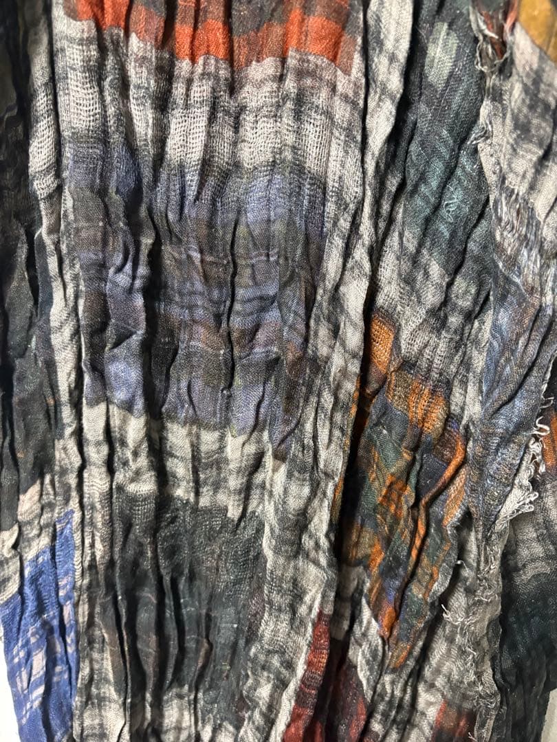 ジョニーデップ着用　ファリエロサルティ　マルチカラーチェック柄コットンストール