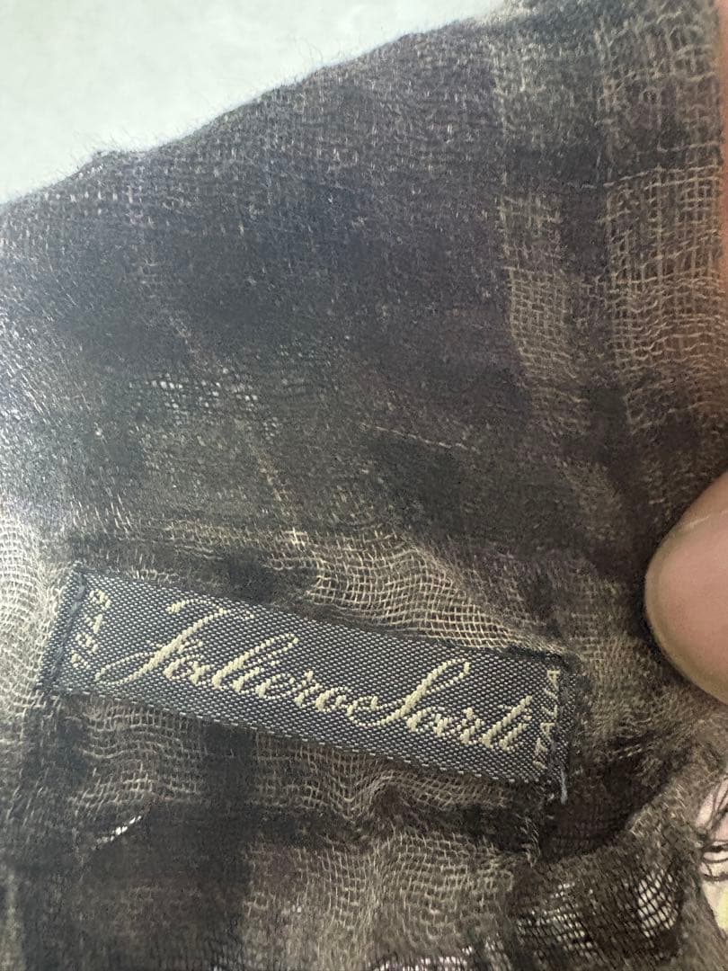 ジョニーデップ着用　ファリエロサルティ　マルチカラーチェック柄コットンストール