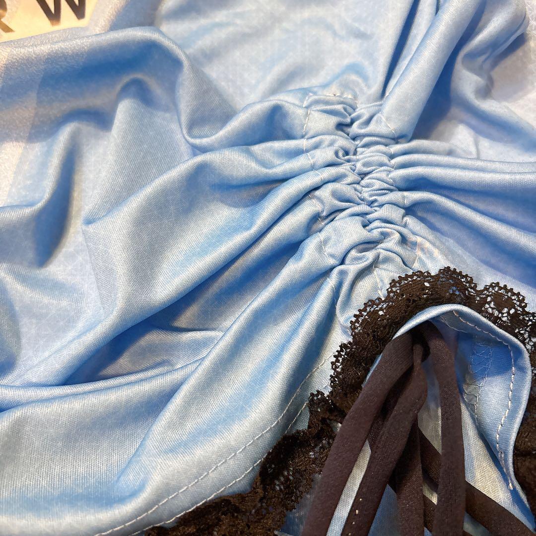 平成ギャル リメイク古着 y2k キャミソール ユニフォーム レース フリル