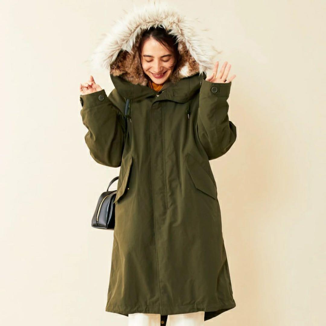 ユナイテッドアローズBEAUTY＆YOUTH ボアライナー付きモッズコート　美品