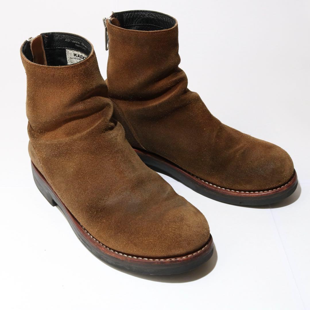 KADOYA エレファンタス バックジップブーツ スエード ビブラムソール E