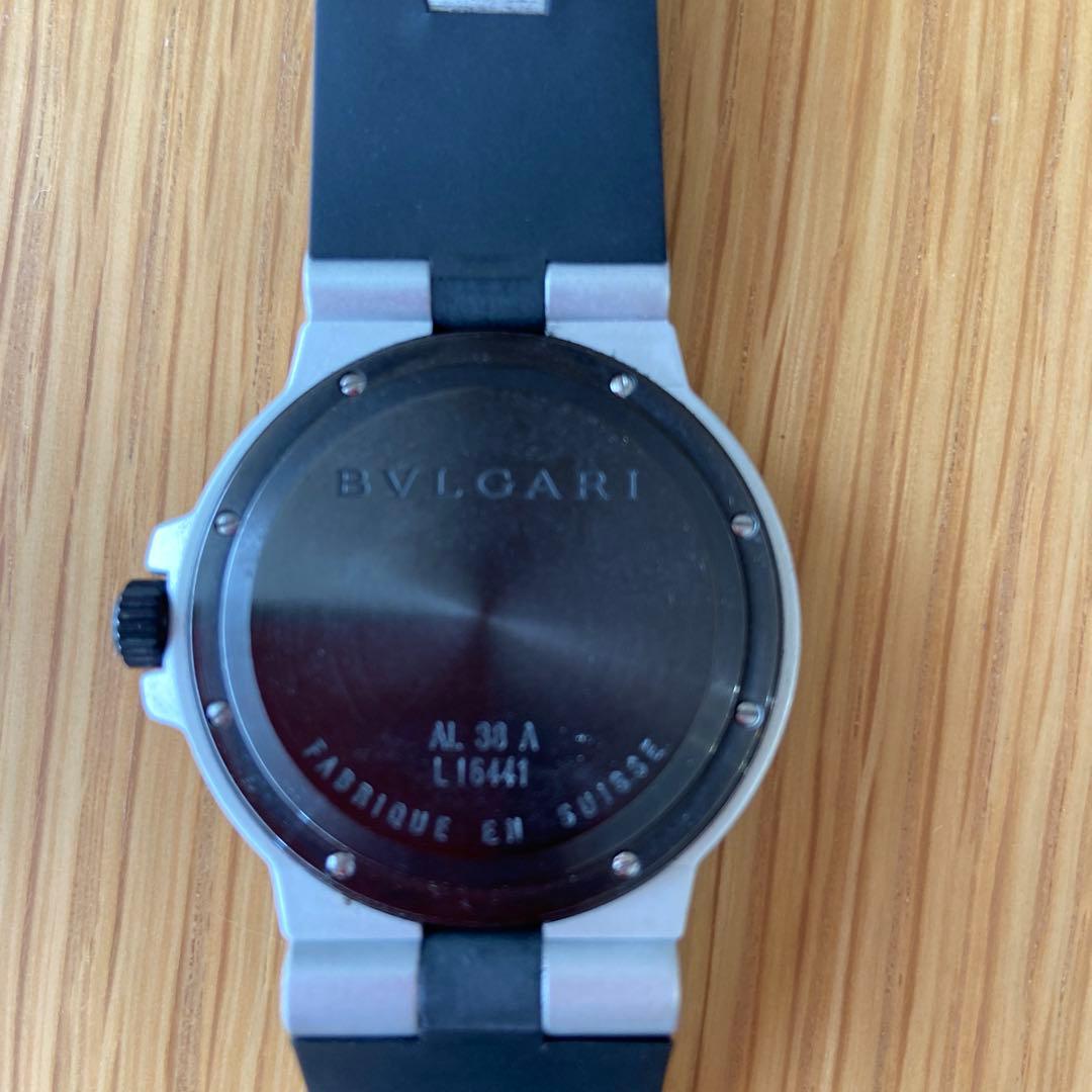 【値下げ】BVLGARI AL 38 A ブラックラバーベルト