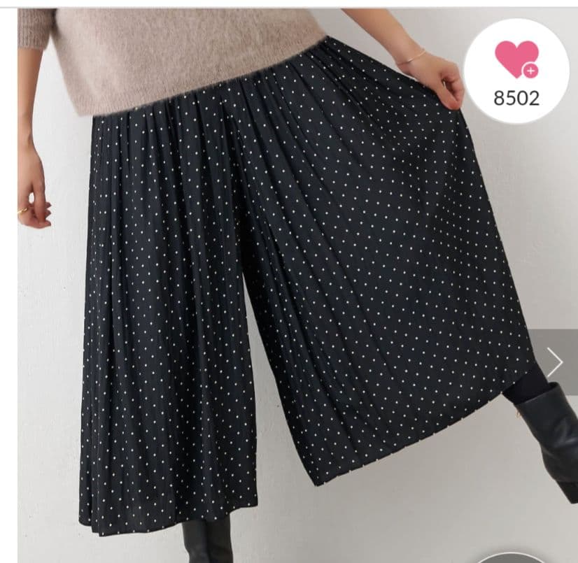 BEARDSLEY シワシフォンギャザーパンツ（ドット）