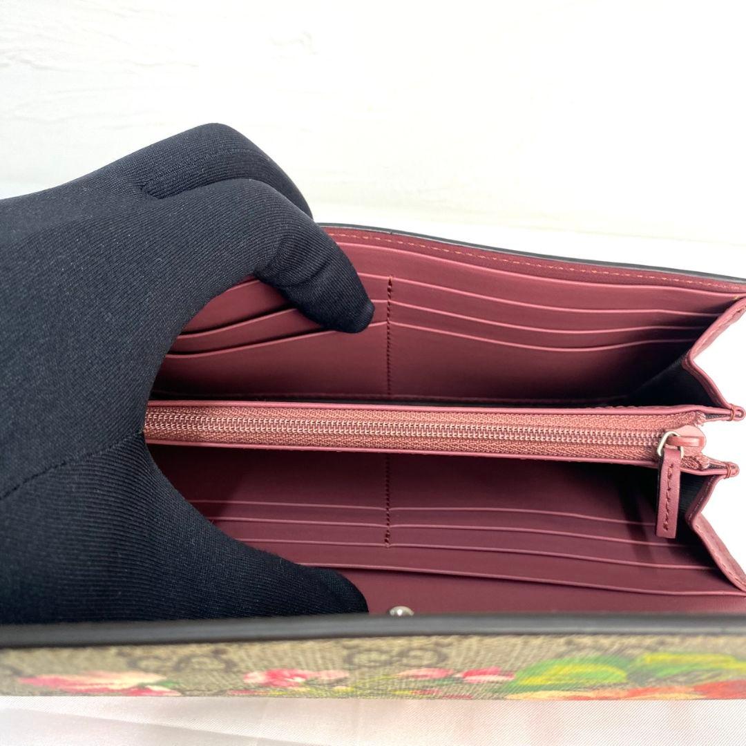 ✨️新品✨️グッチ 長財布 フラップ GGスプリーム ブルームス 花 フラワー