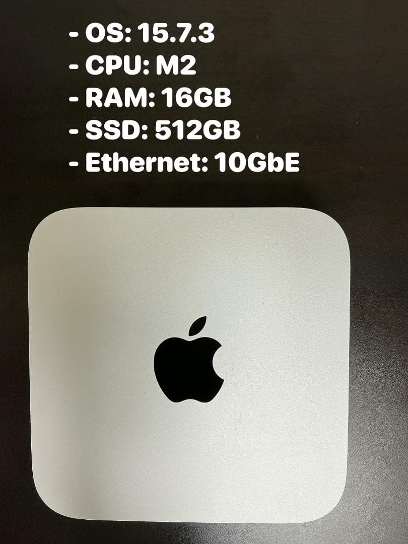 Macデスクトップ Mac mini M2/16GB/512GB/10GbE