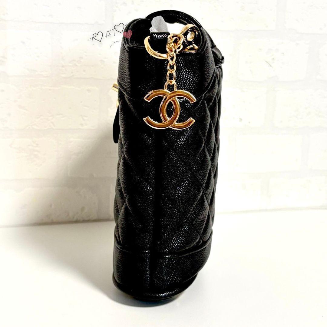 訳あり❤CHANEL❤非売品 ブラック キルティング ショルダーバッグ