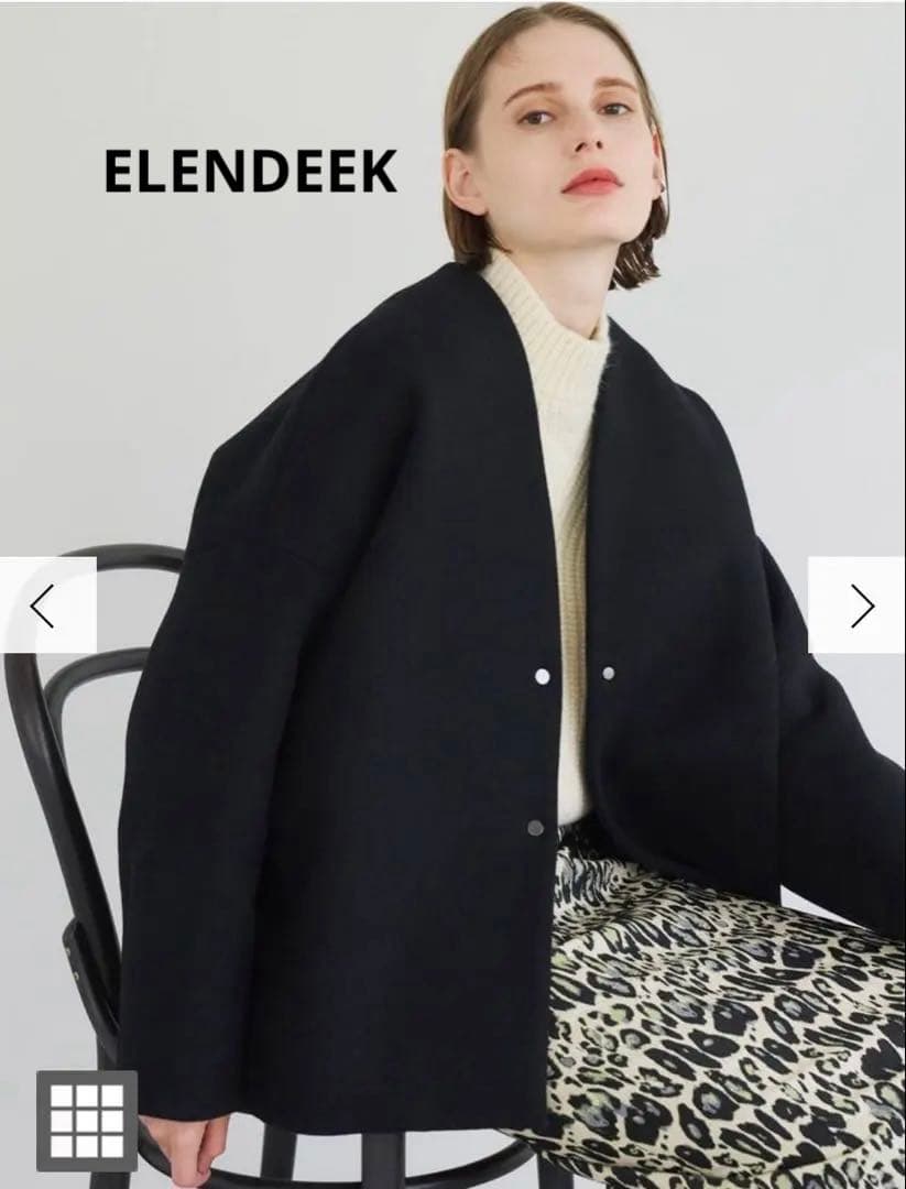 ELENDEEKウールコート ブラック