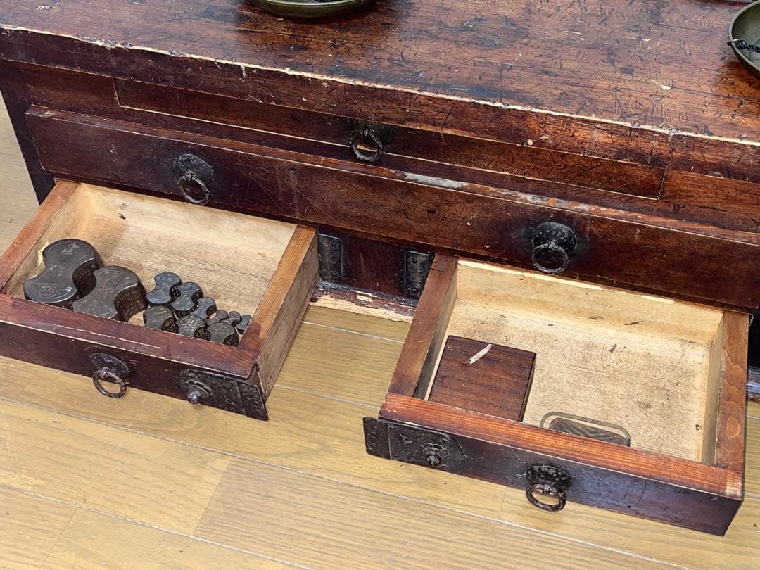 【江戸時代 骨董品★両替天秤 分銅 後藤家繭型分銅】 珍品