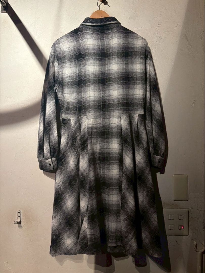 新品タグ付き オースチンリード オンブレーチェック ウールワンピース38
