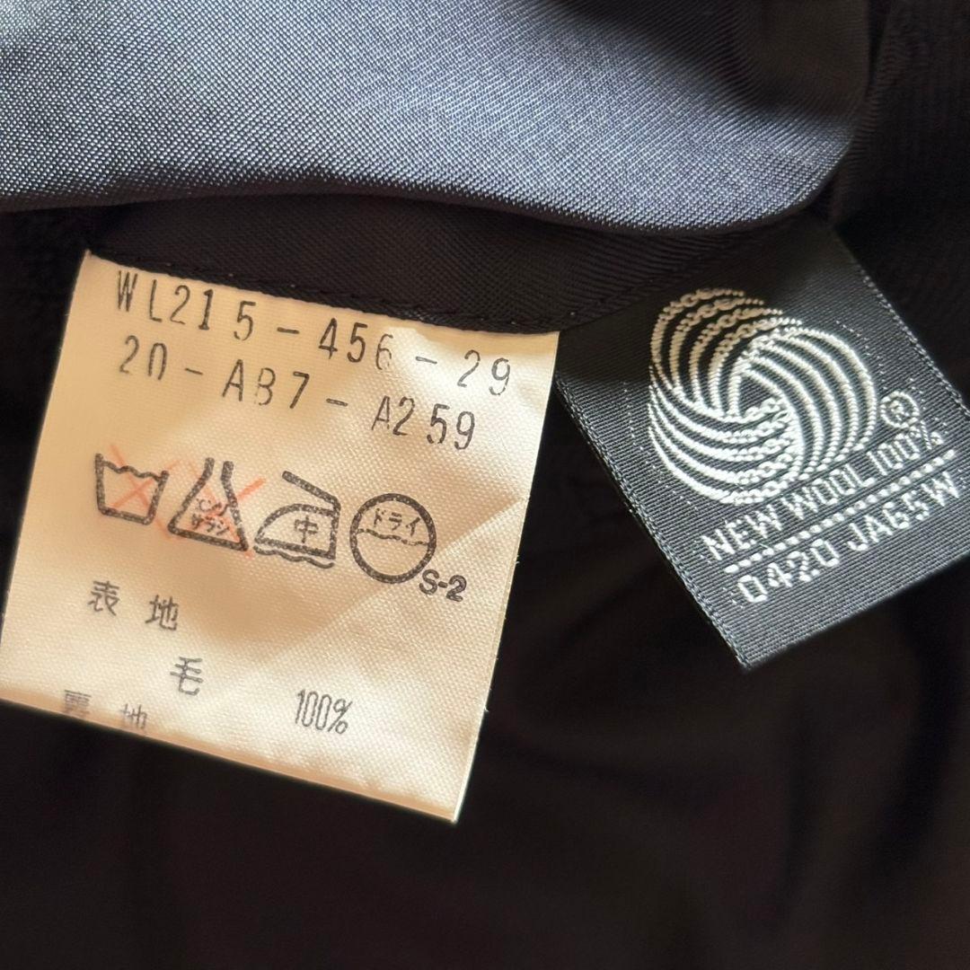 美品 バーバリーズ スーツ セットアップ 金ボタン ダブル カシミヤ混