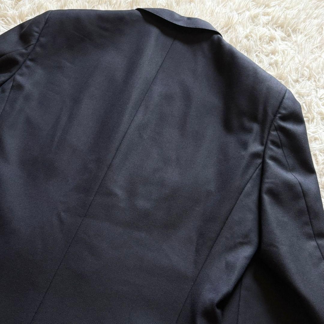 美品 バーバリーズ スーツ セットアップ 金ボタン ダブル カシミヤ混