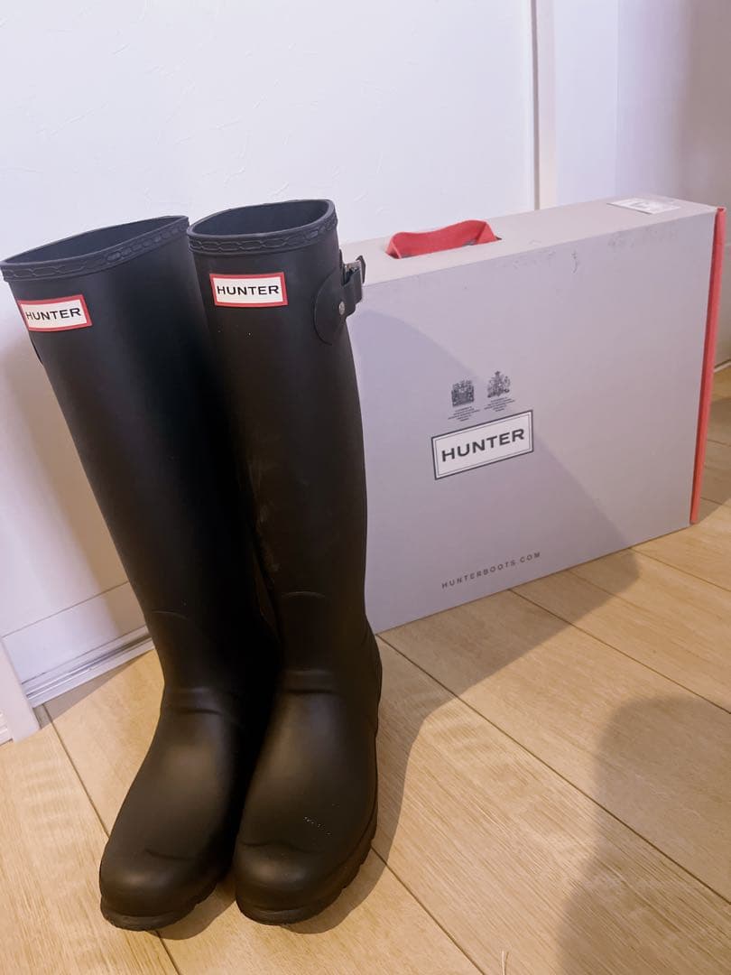 HUNTER レインブーツ　ブラック　ブーツ　25cm