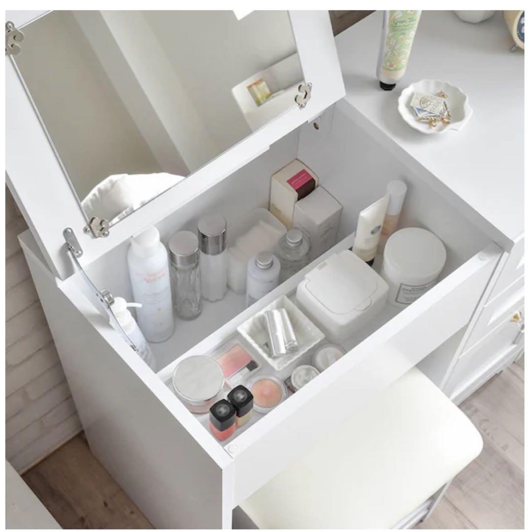 デスクのみ☆一台二役のドレッサーデスク完成品　椅子别売り