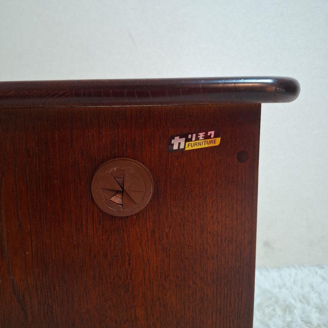 【希少】カリモク家具 テレビ台 三角コーナー 昭和 レトロ キャスター付き