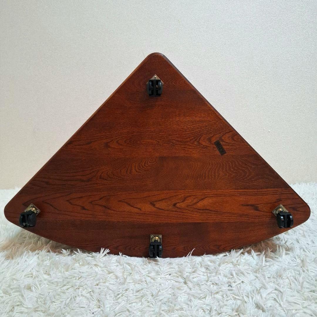 【希少】カリモク家具 テレビ台 三角コーナー 昭和 レトロ キャスター付き