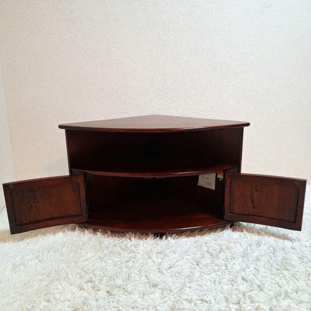 【希少】カリモク家具 テレビ台 三角コーナー 昭和 レトロ キャスター付き