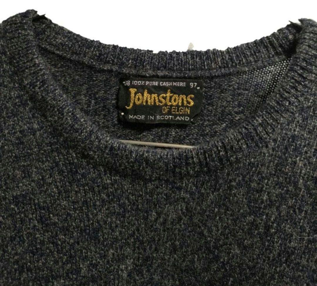 ビンテージ JOHNSTONS OF ELGIN カシミヤニット