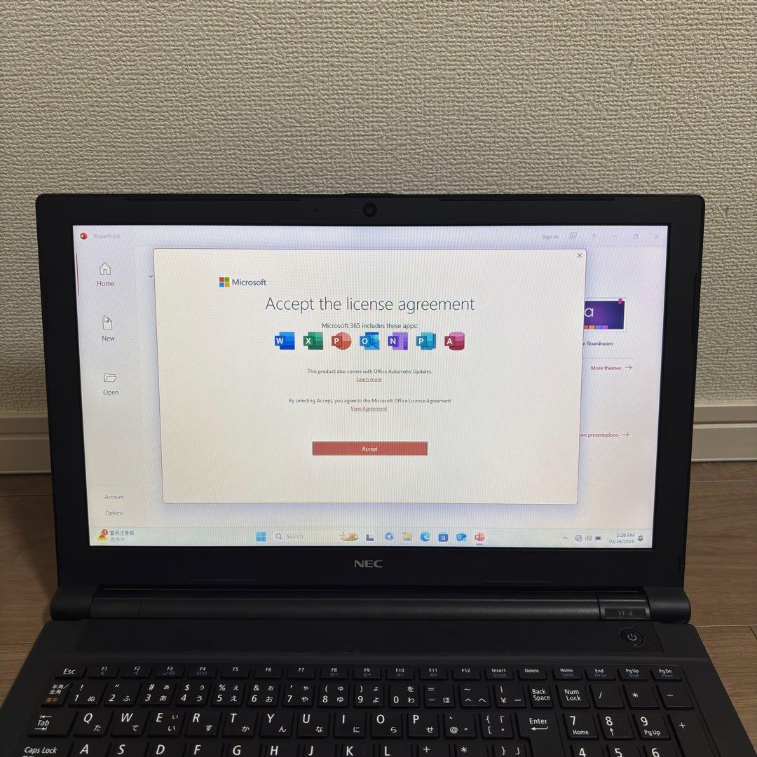 NECノートパソコンi3第7世代Windows11 Office2016付き