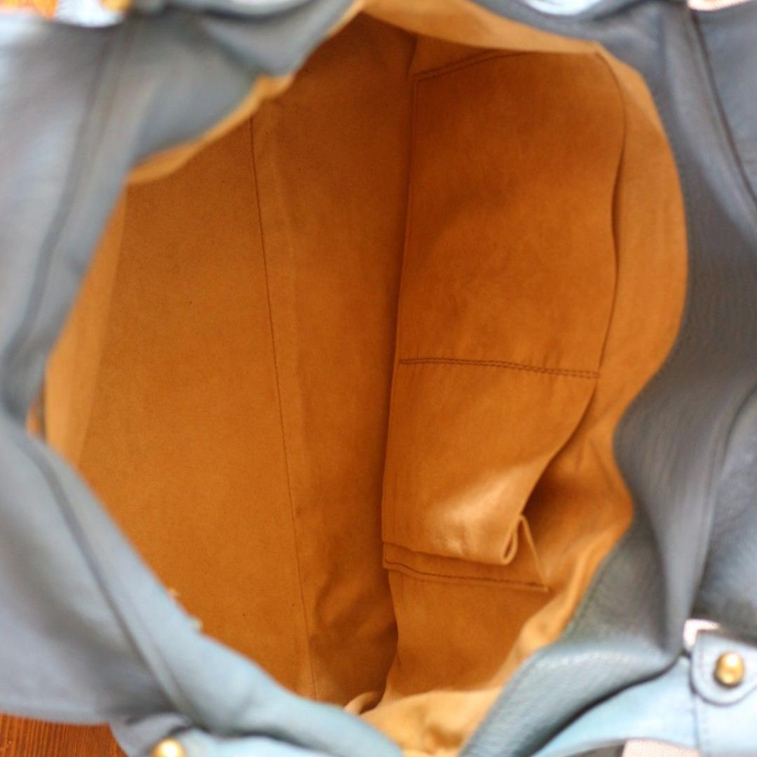 美品 TOFF&LOADSTONE 本革 バッグ スモーキーブルー