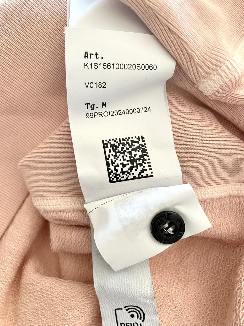 25SS【新品】STONE  袖ワッペンロゴ スウェット M ローズ