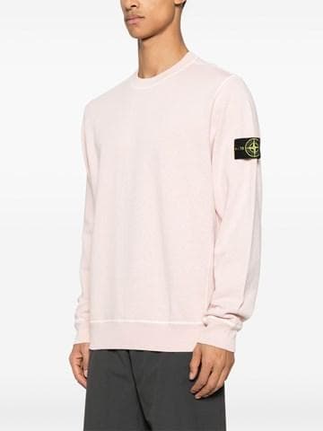 25SS【新品】STONE  袖ワッペンロゴ スウェット M ローズ