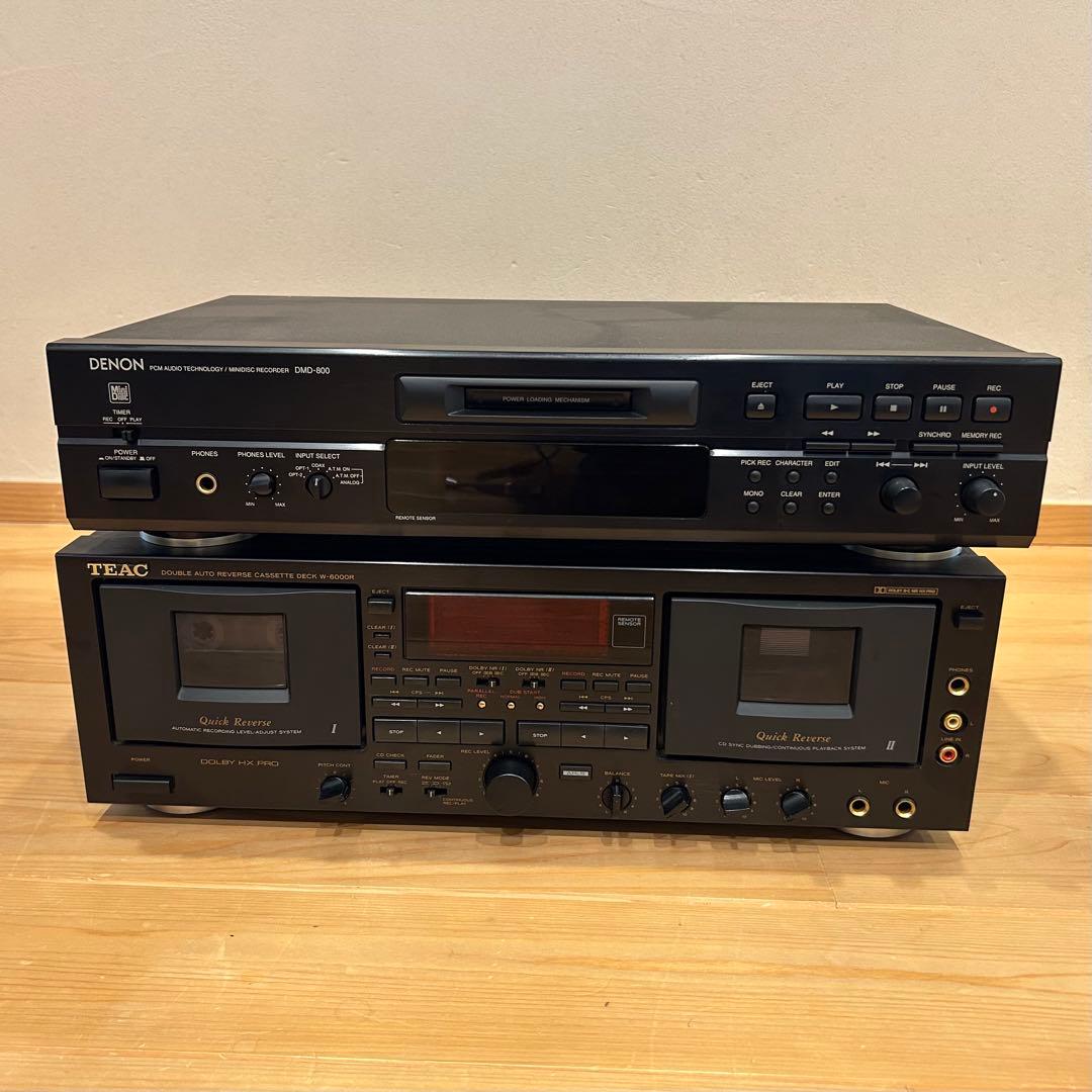 ジャンク　TEAC W-6000R DENON DMD-800 オーディオ機器