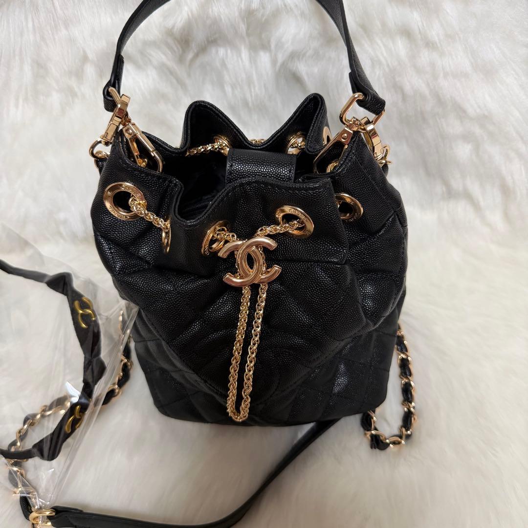 CHANEL ノベルティ 非売品 巾着 バケツ型 ショルダーバッグ