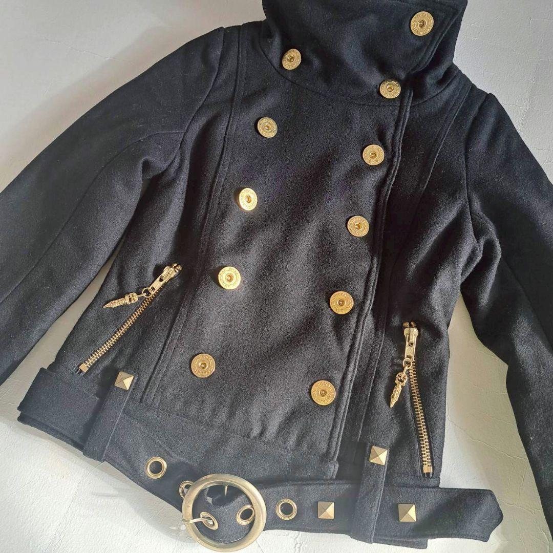 d.i.a ウールコート 金ボタン スタッズ バックル y2k 平成ギャル