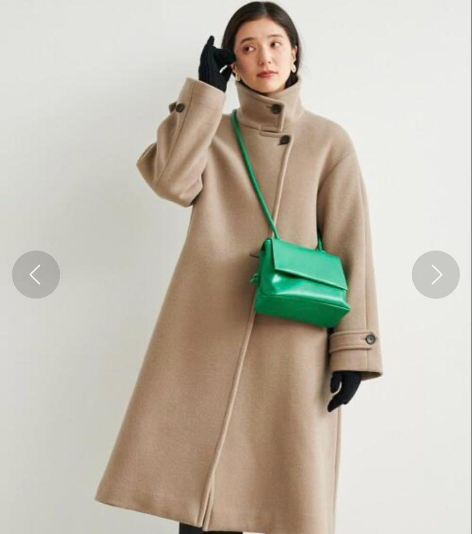 ソフトメルトンスタンドカラーコート