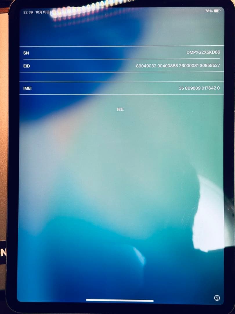 （美品/最終値引き）iPad Pro 11インチ (2018) 256GB