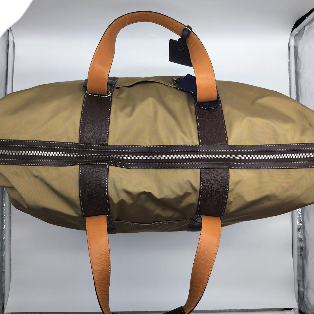 コーチ ボストンバッグ 2way 大容量 ナイロン×レザー 南京錠 チャーム