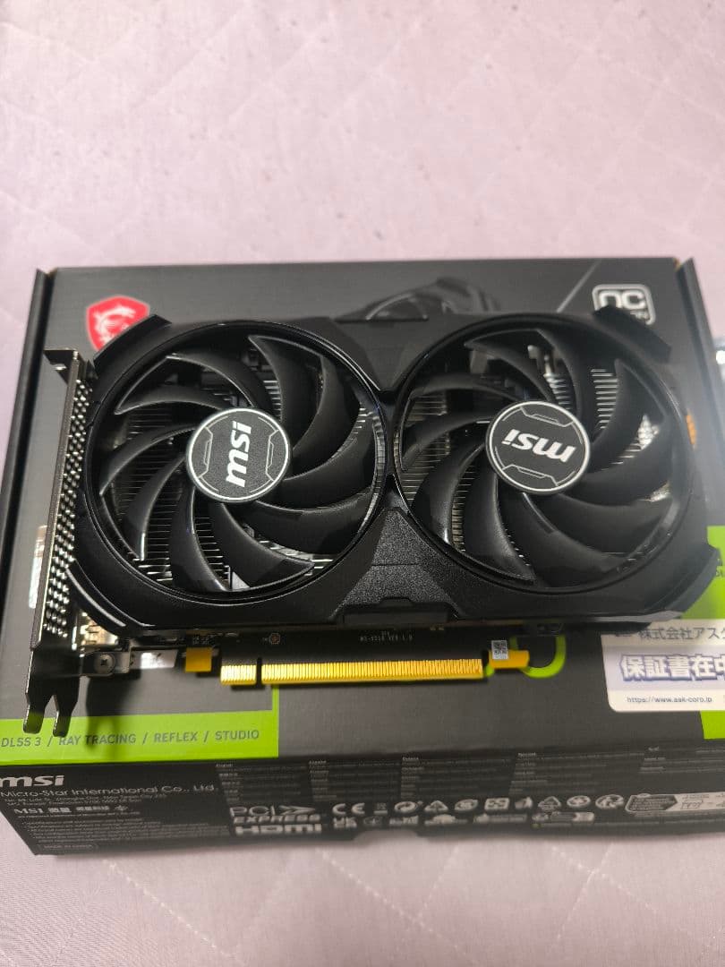 【美品】MSI GeForce RTX 4060 Ventus 2X