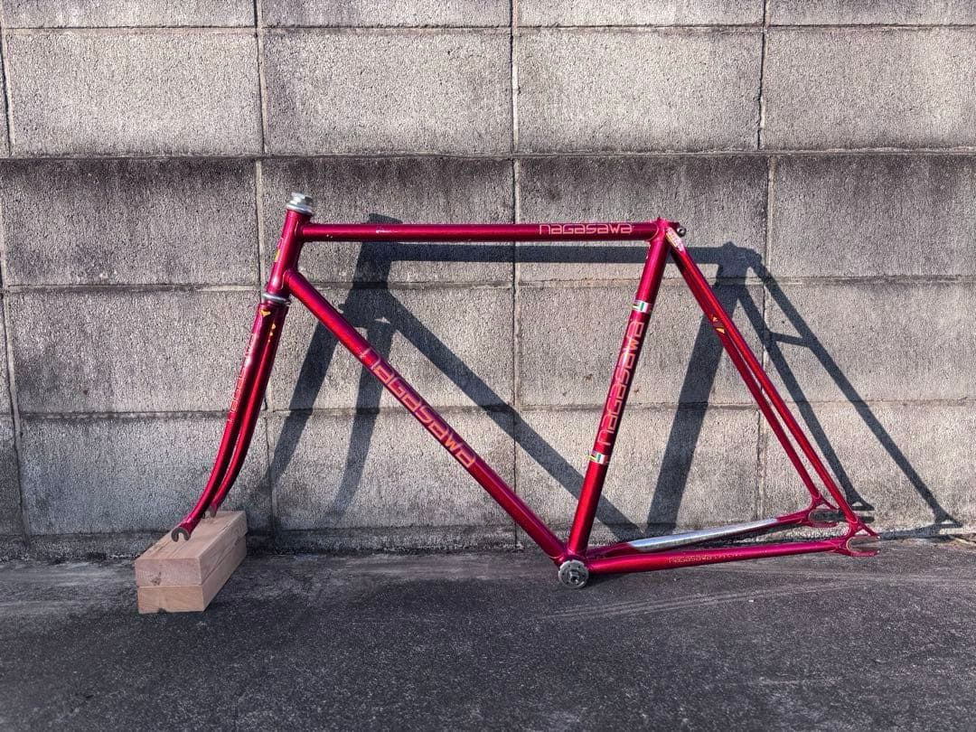 ピ*ザ様 NAGASAWA ピストバイク フレーム NJS 中野レッド C-C5