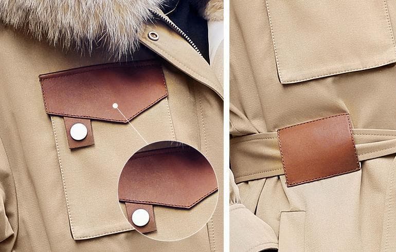 新品 ラビットファーライナーモッズコートフード付きラクーントリミング毛皮ファー