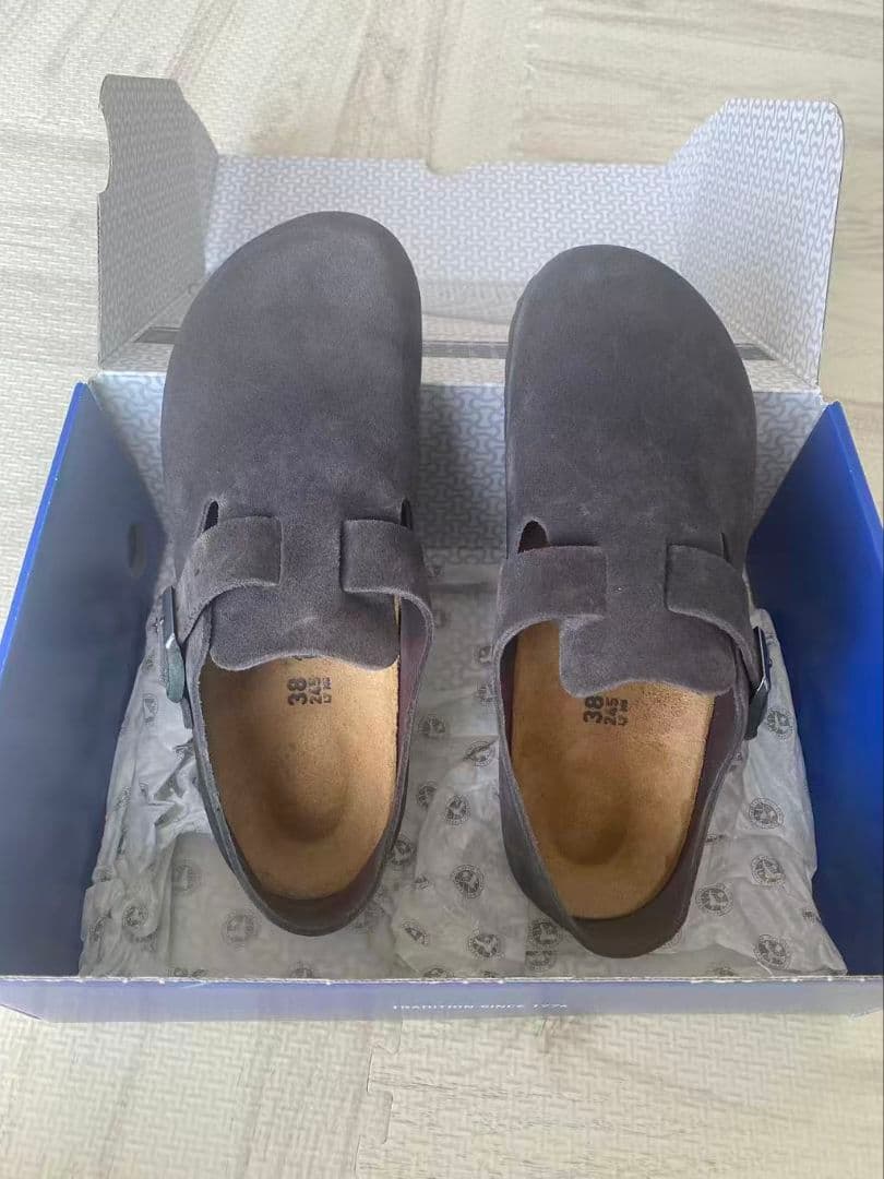 BIRKENSTOCK グレー サボサンダル 38