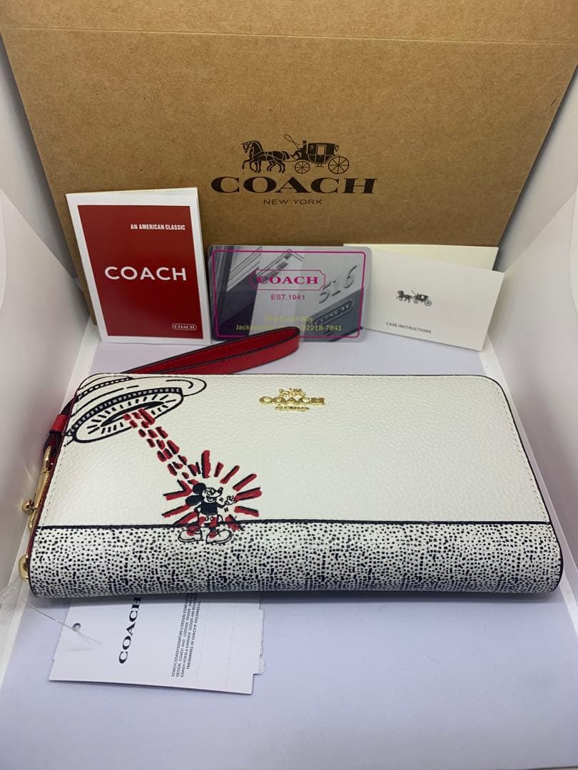 COACH　コーチ　C7800　長財布　ディズニー×キースヘリング