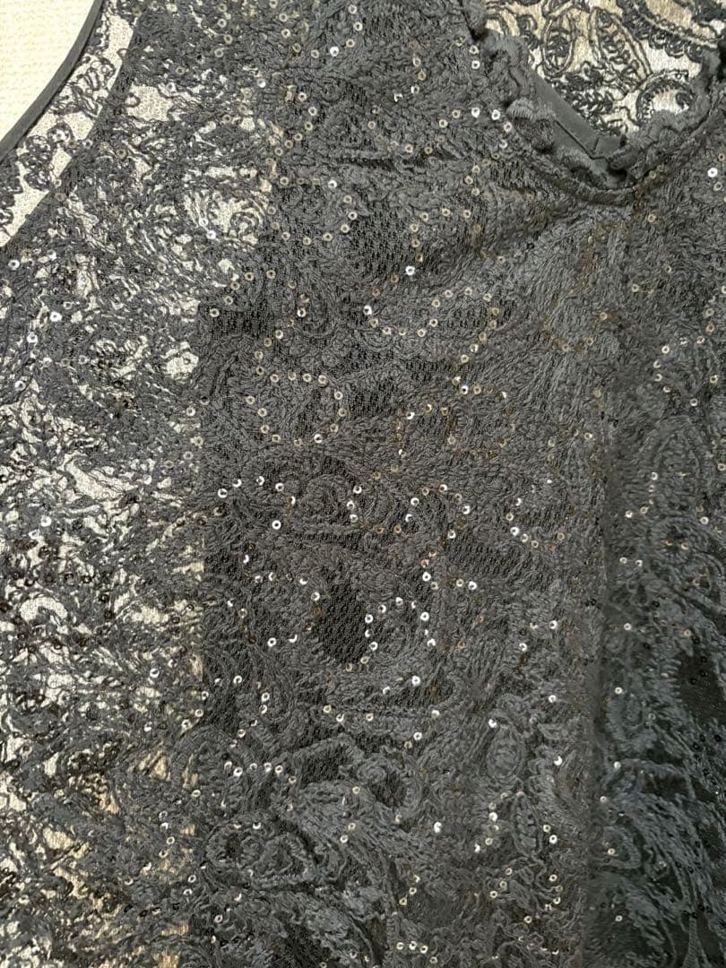 新品　Sサイズ　LE’RURE Prism lace A-line dress黒