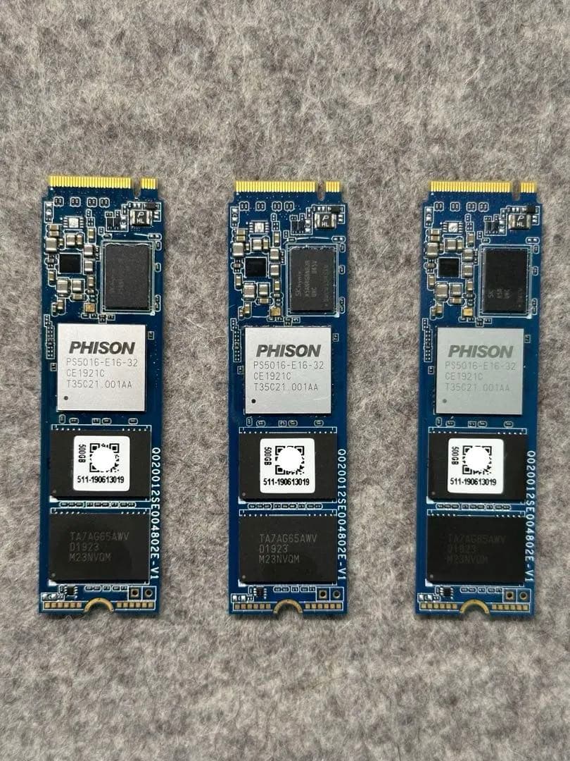 ★動作確認済★ Phison M.2 2280 500GB SSD 3個セット