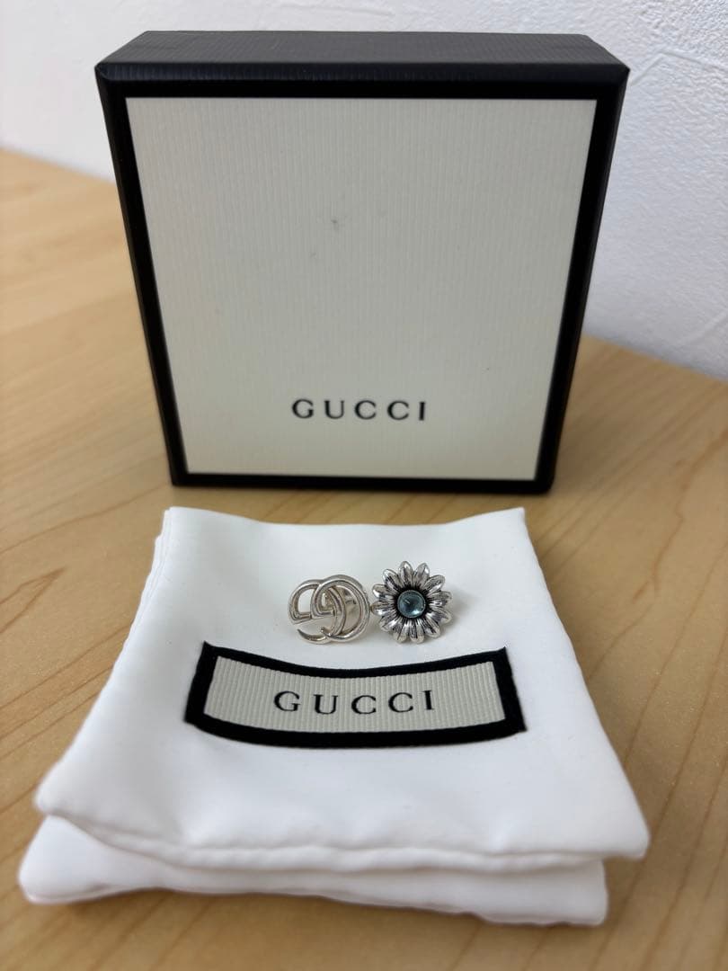 GUCCI ダブルGフラワー SV925 ピアスセット