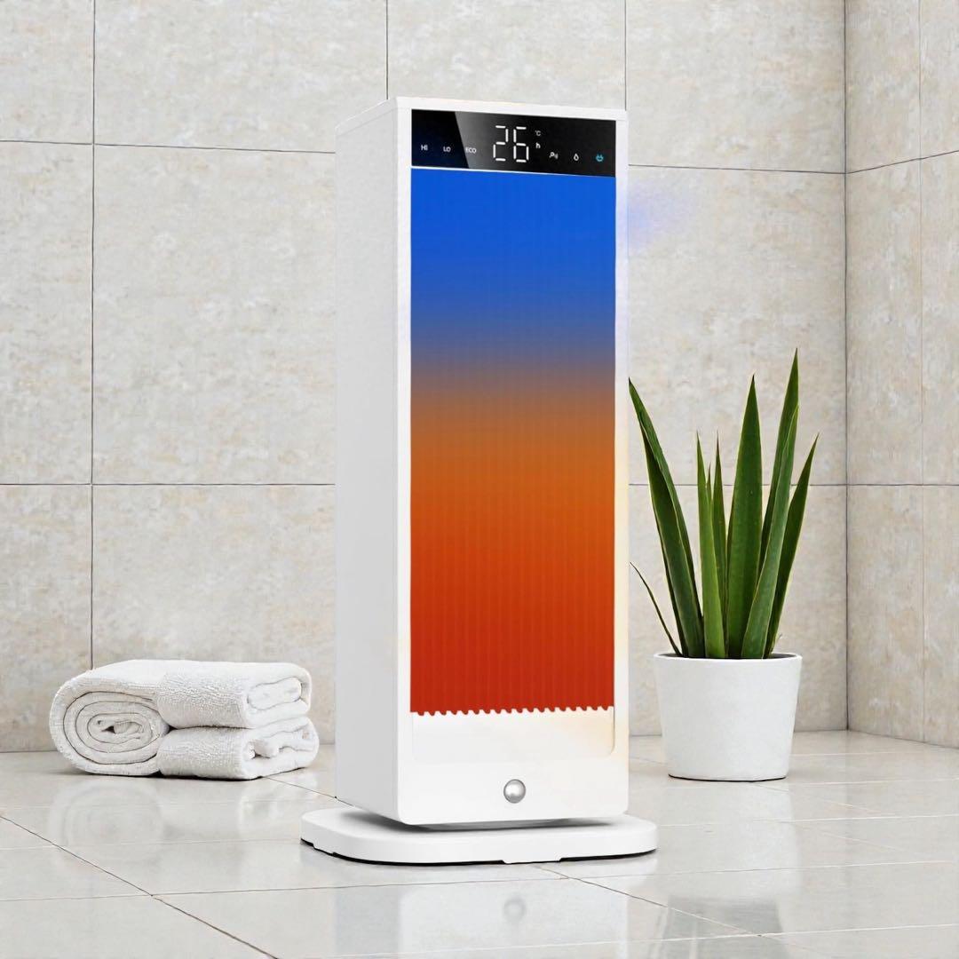 最新 セラミックヒーター 加湿機能付 人感センサー 省エネ 速暖 夏冬兼用