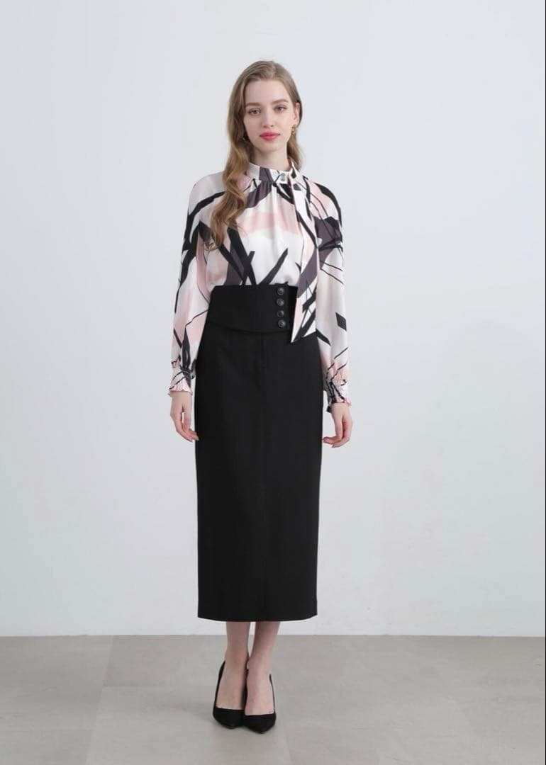 タグ付未使用 ジオメトリックアートプリントブラウス PINKY&DIANNE